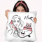 Hello? Girl On The Phone Throw Pillow By Martina Pavlova