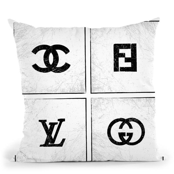 Brand Logos Throw Pillow By Martina Pavlova
