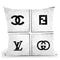 Brand Logos Throw Pillow By Martina Pavlova
