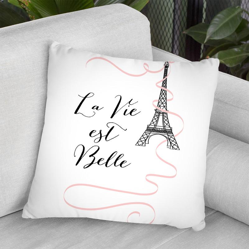 La Vie Est Belle Throw Pillow By Martina Pavlova