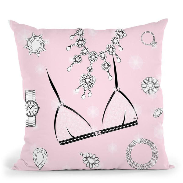 Lingerie Ii Throw Pillow By Martina Pavlova