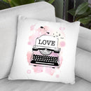 Love Typewriter Throw Pillow By Martina Pavlova