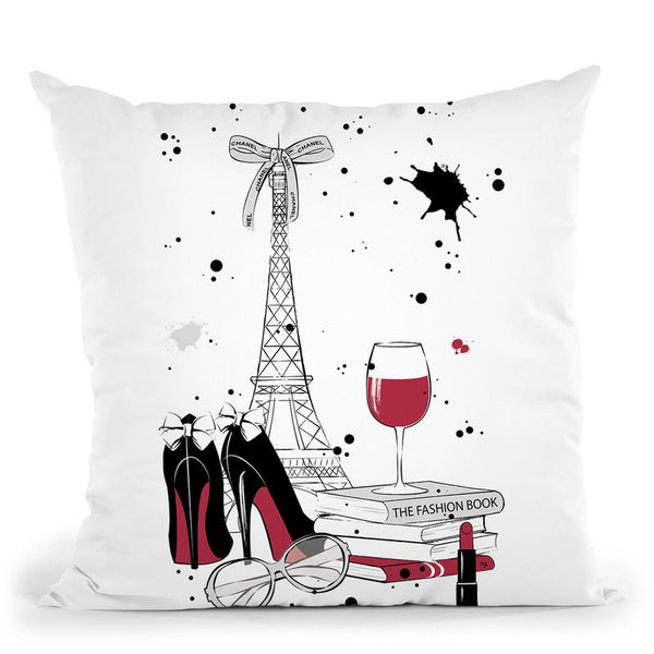Paris Throw Pillow By Martina Pavlova