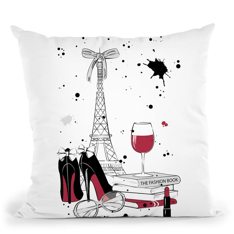 Paris Throw Pillow By Martina Pavlova