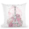 Peony Eiffel Throw Pillow By Martina Pavlova
