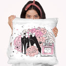 Peony Stilletos Throw Pillow By Martina Pavlova