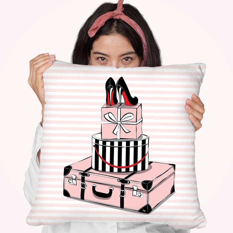 Stylish Travels Throw Pillow By Martina Pavlova