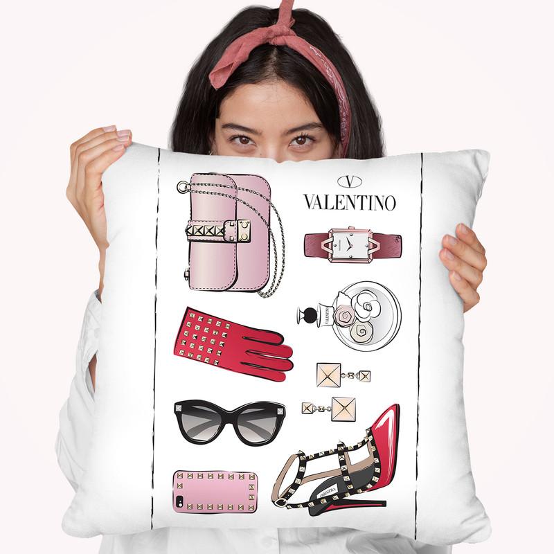 Valentino Accessories Throw Pillow By Martina Pavlova
