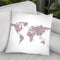 Flower World Map Throw Pillow By Martina Pavlova