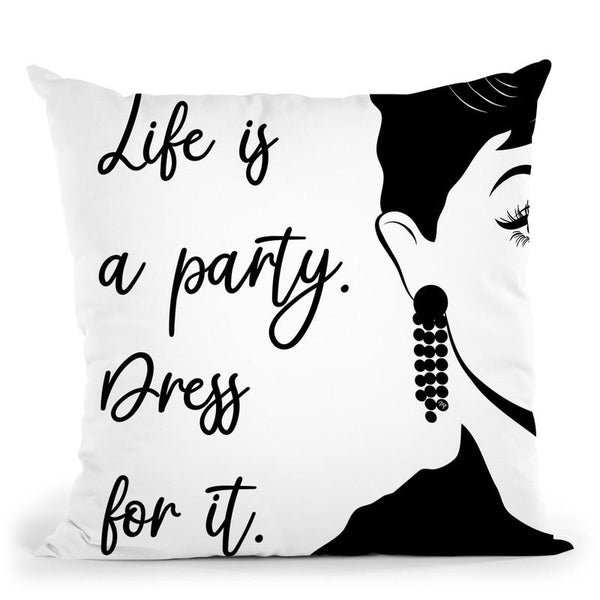 Audrey Quote Throw Pillow By Martina Pavlova