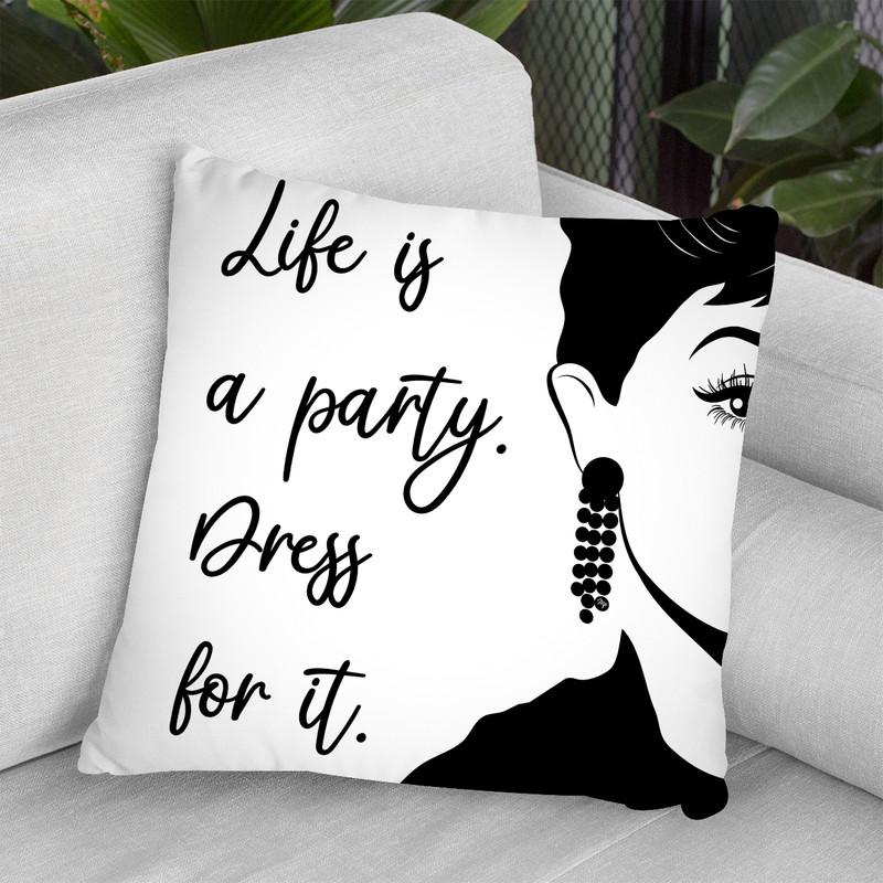 Audrey Quote Throw Pillow By Martina Pavlova