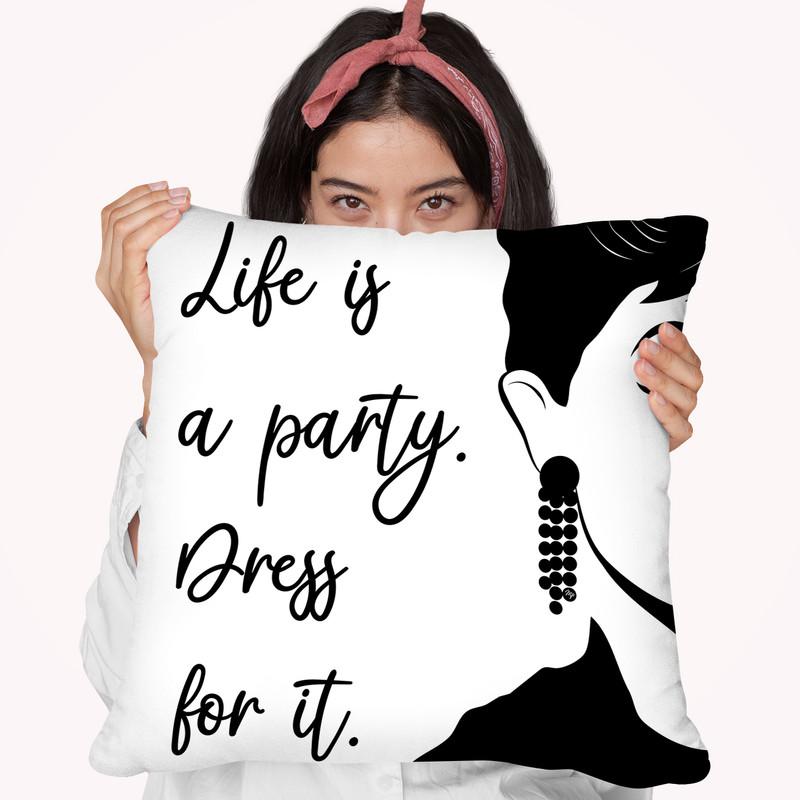 Audrey Quote Throw Pillow By Martina Pavlova