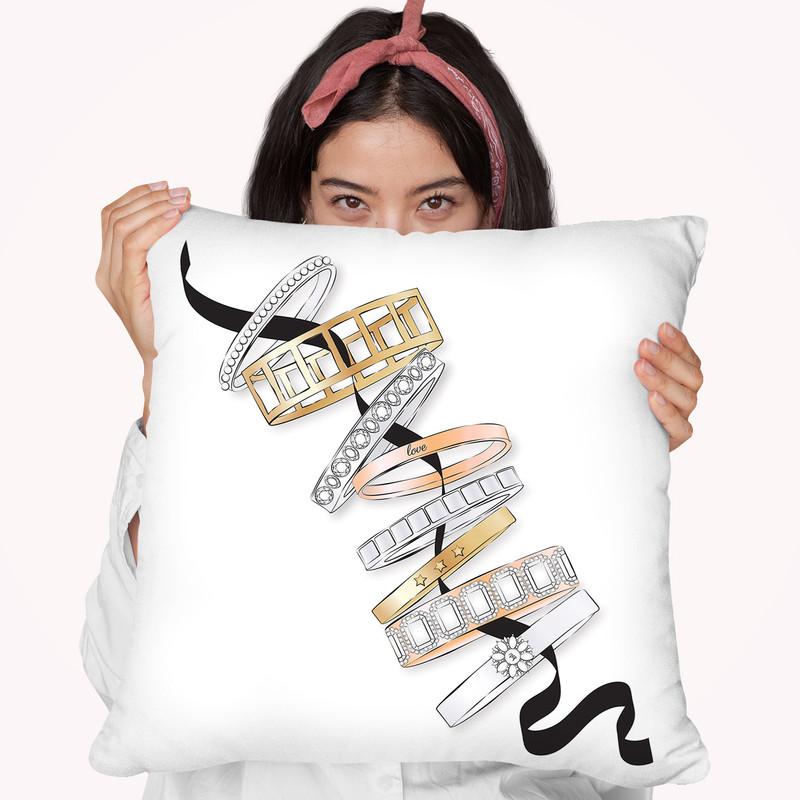 Bracelets Throw Pillow By Martina Pavlova