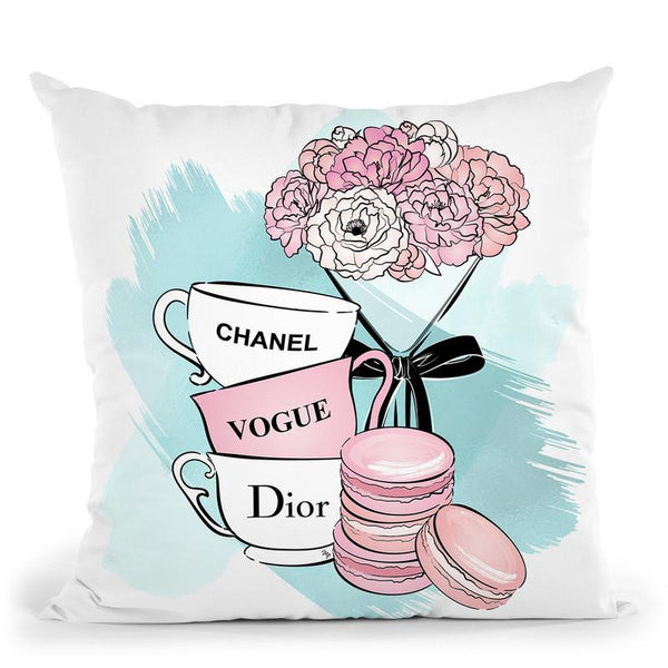 Tea Time Throw Pillow By Martina Pavlova