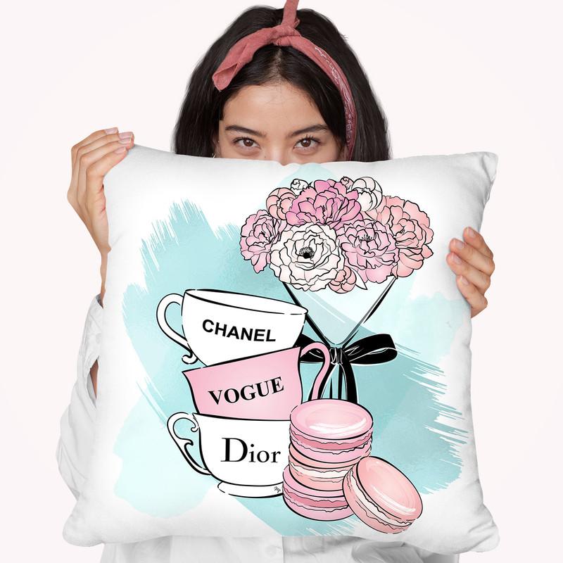 Tea Time Throw Pillow By Martina Pavlova
