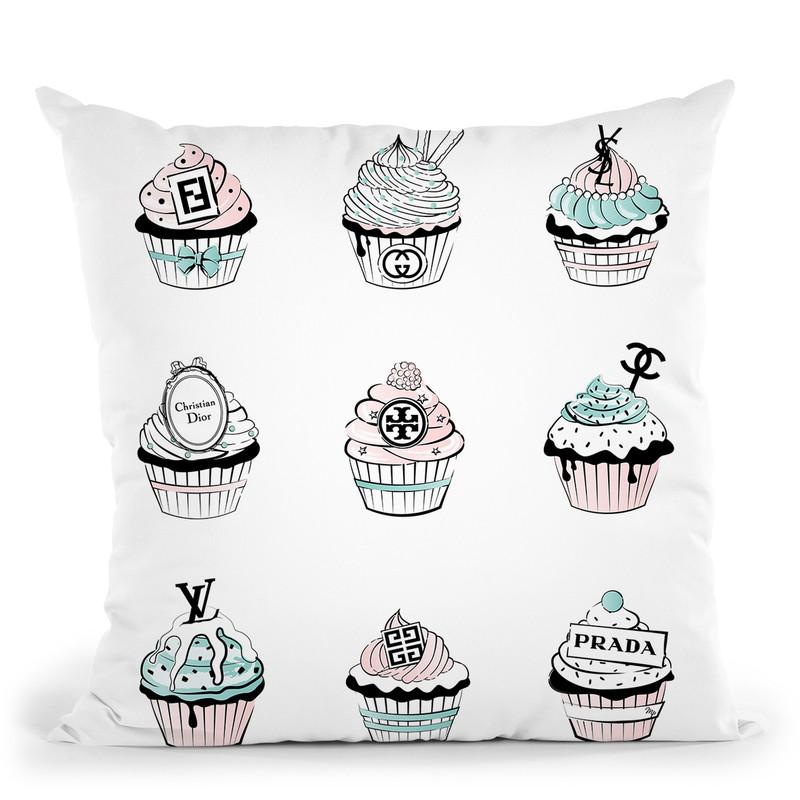 Cupcakes Throw Pillow By Martina Pavlova