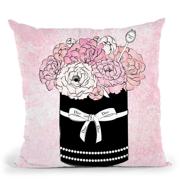 Just Because Flowers Throw Pillow By Martina Pavlova