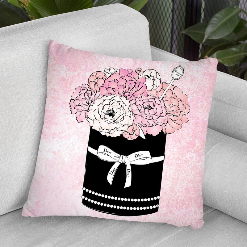 Just Because Flowers Throw Pillow By Martina Pavlova