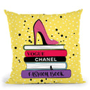 Fashion Books Throw Pillow By Martina Pavlova