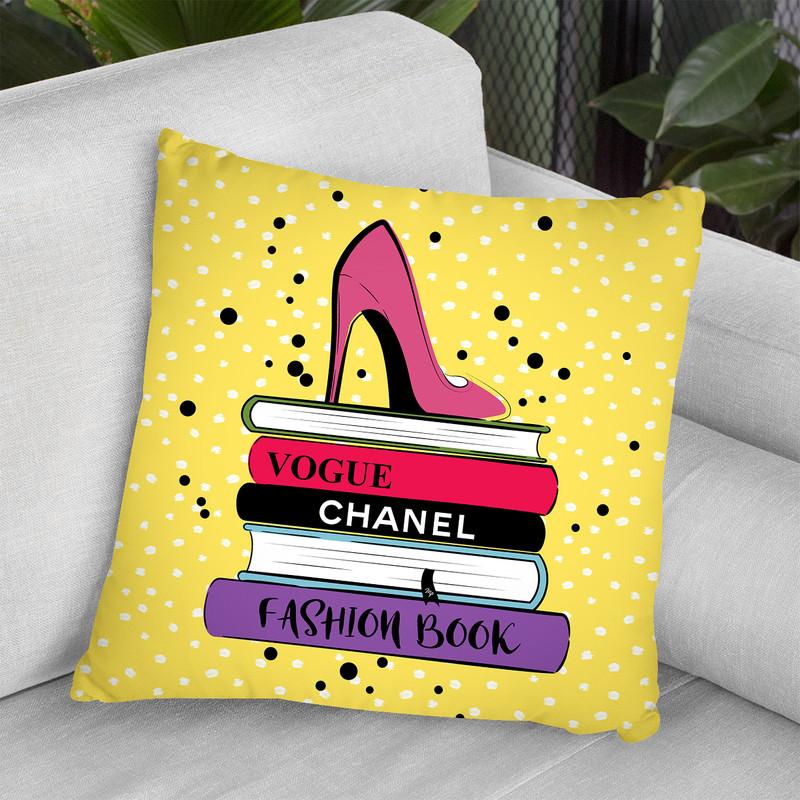 Fashion Books Throw Pillow By Martina Pavlova