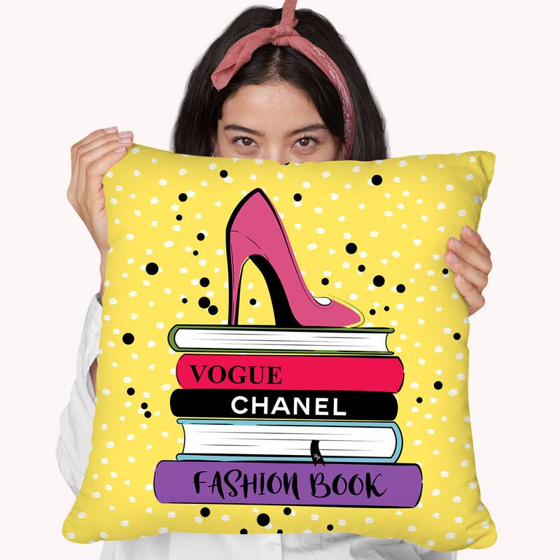 Fashion Books Throw Pillow By Martina Pavlova