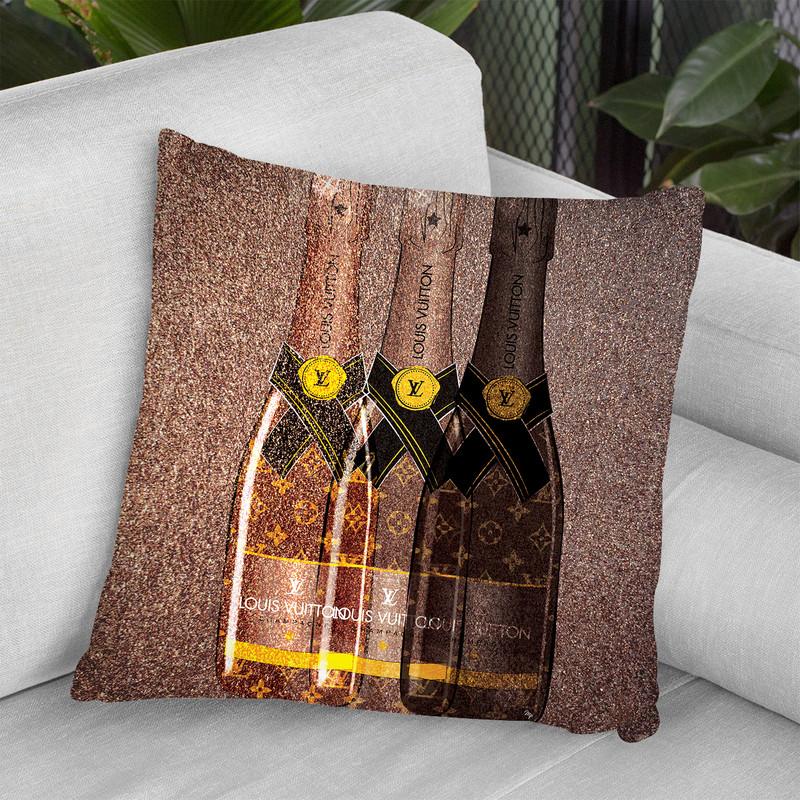 Champagne Lover Throw Pillow By Martina Pavlova
