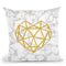Marble Heart Throw Pillow By Martina Pavlova