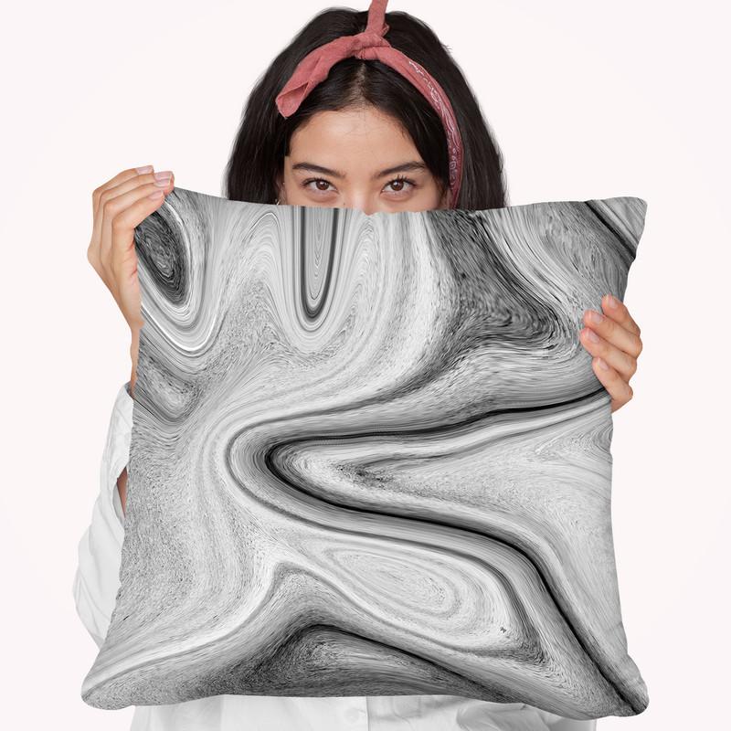Marble Throw Pillow By Martina Pavlova