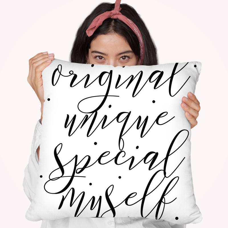 Myself Throw Pillow By Martina Pavlova