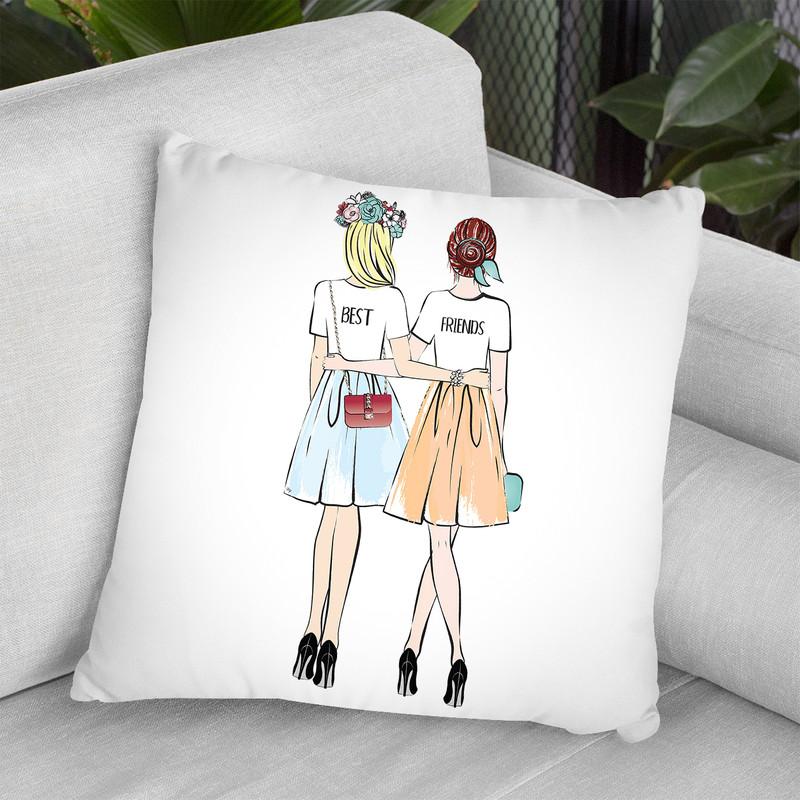 Best Friends Throw Pillow By Martina Pavlova