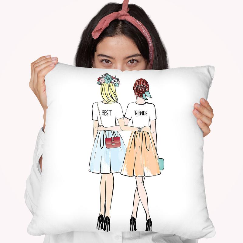 Best Friends Throw Pillow By Martina Pavlova