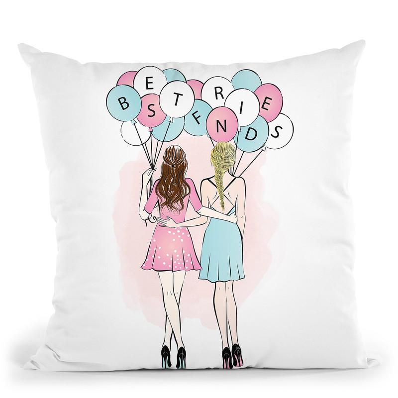 Besties Throw Pillow By Martina Pavlova