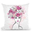 Flower Girl Throw Pillow By Martina Pavlova