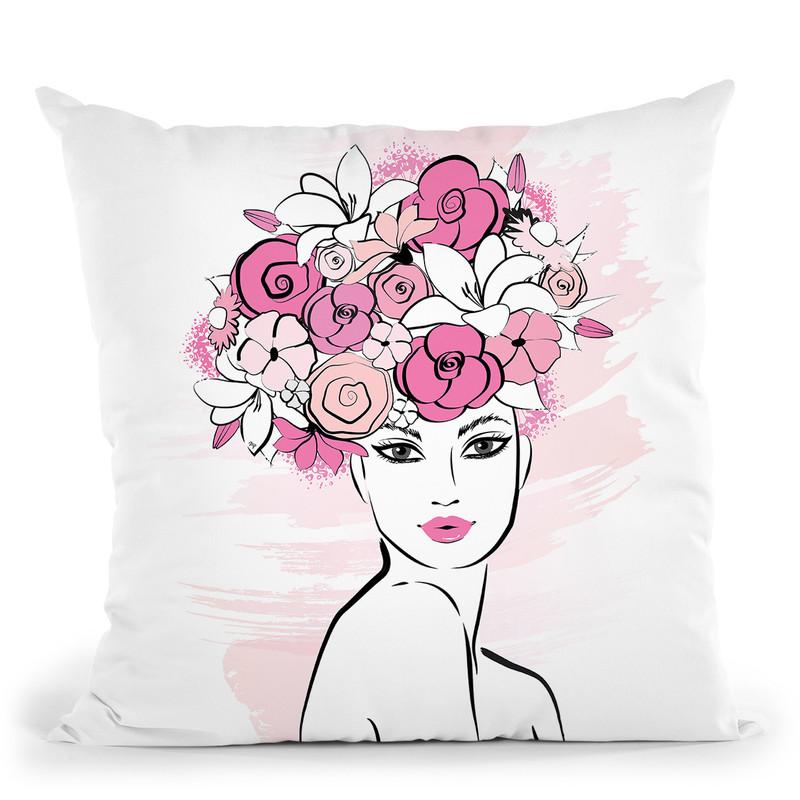 Flower Girl Throw Pillow By Martina Pavlova