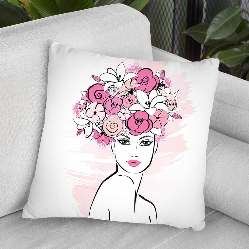 Flower Girl Throw Pillow By Martina Pavlova