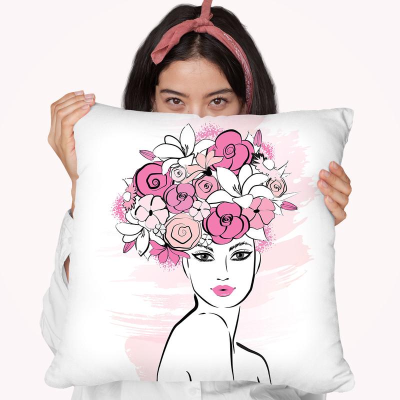 Flower Girl Throw Pillow By Martina Pavlova