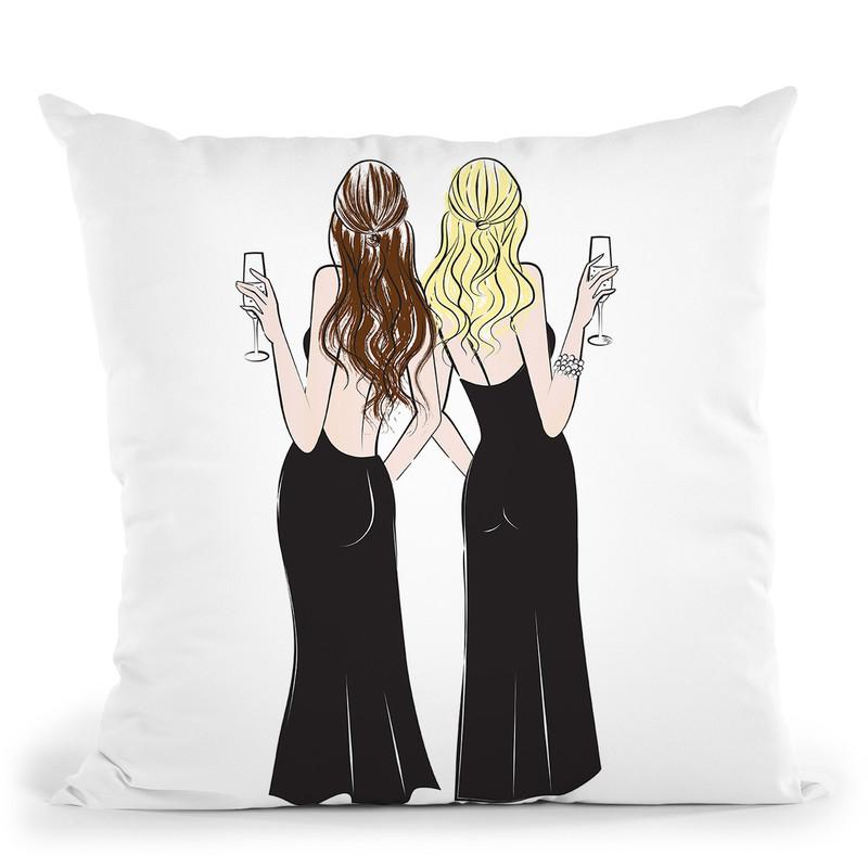 Friendly Celebration Throw Pillow By Martina Pavlova