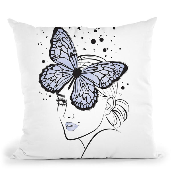 Lady Butterfly Throw Pillow By Martina Pavlova