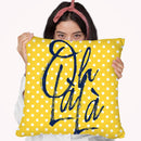 Oh La La Throw Pillow By Martina Pavlova