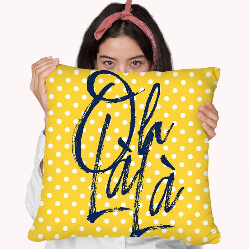 Oh La La Throw Pillow By Martina Pavlova