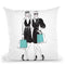 Shopaholics Throw Pillow By Martina Pavlova