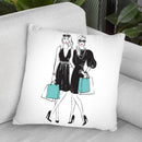 Shopaholics Throw Pillow By Martina Pavlova