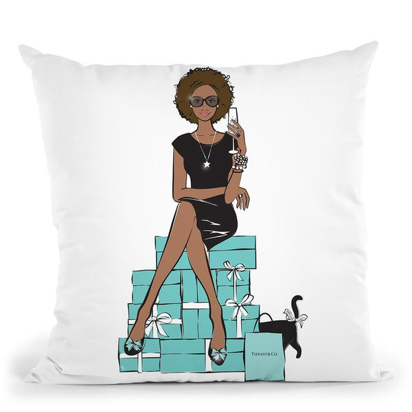 Tiffany Dark Throw Pillow By Martina Pavlova