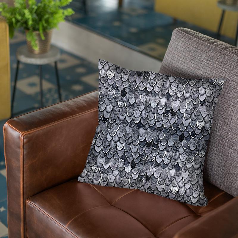 Magic Mermaid Classic Grey Throw Pillow By Monika Strigel