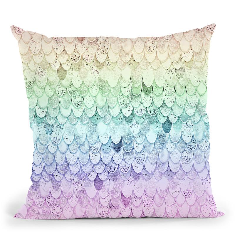 Magic Mermaid Rainbow Strigel Original Throw Pillow By Monika Strigel