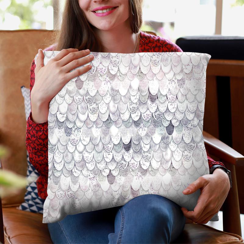 Magic Mermaid White Throw Pillow By Monika Strigel