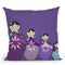 Matroshka Dolls Purple Throw Pillow By Monika Strigel
