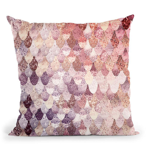 Mermaid Rosegold Throw Pillow By Monika Strigel
