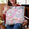 Mermaidells Hot Pink Throw Pillow By Monika Strigel