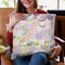 Mermaidells Lavender And Coral Throw Pillow By Monika Strigel